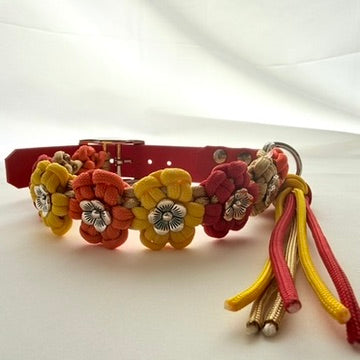 31cm - 38.5cm - Flower Knotted Dog Collar - Ready to Ship