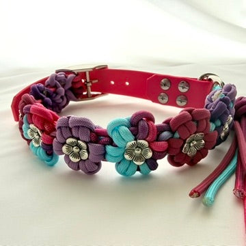 33cm - 39.5cm - Flower Knotted Dog Collar - Ready to Ship