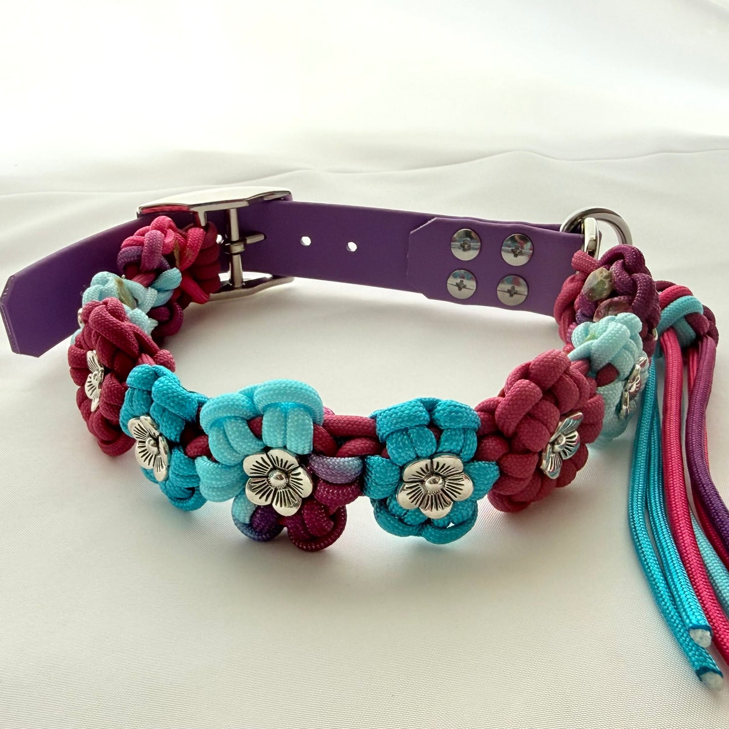31cm - 38.5cm - Flower Knotted Dog Collar - Ready to Ship