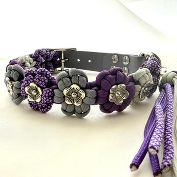 31cm - 38.5cm - Flower Knotted Dog Collar - Ready to Ship