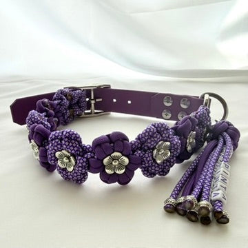 33.5cm - 40.5cm - Flower Knotted Dog Collar - Ready to Ship