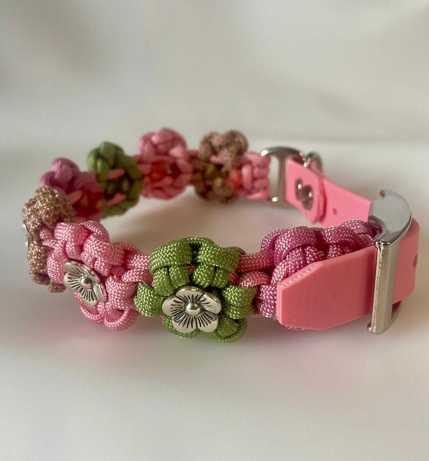 Flower Knotted Dog Collar - Custom Colours