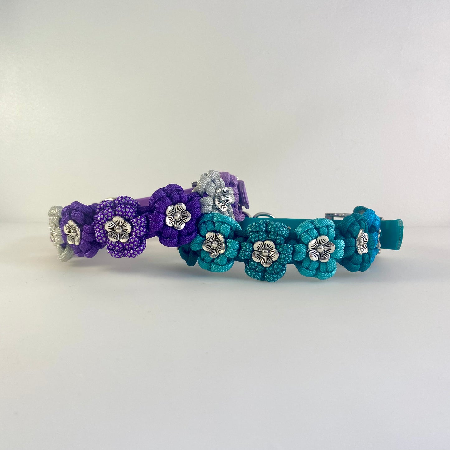 Flower Knotted Dog Collar - Custom Colours