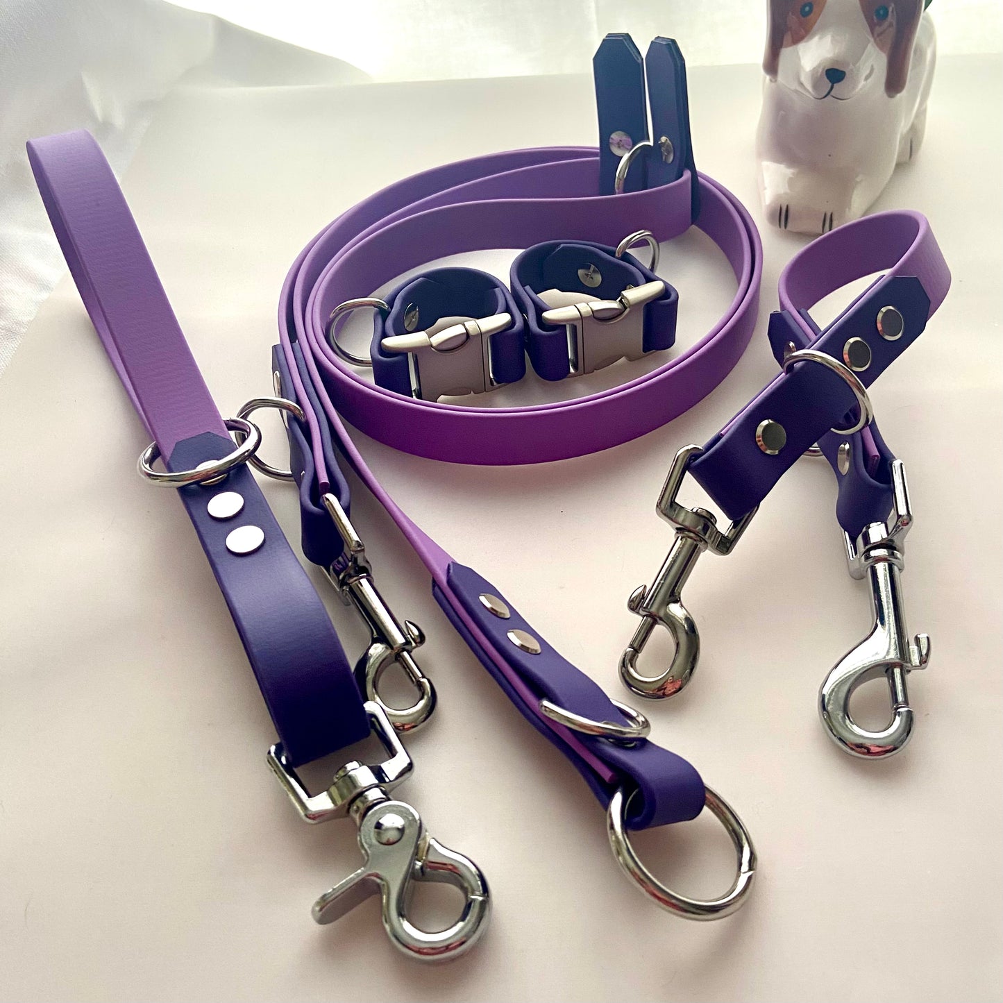 The Ultimate BioThane® Coated Webbing Ambulatory Mobility Aid User Dog Lead Set