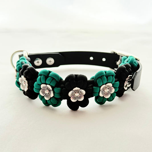26.5cm - 33cm - Flower Knotted Dog Collar - Ready to Ship