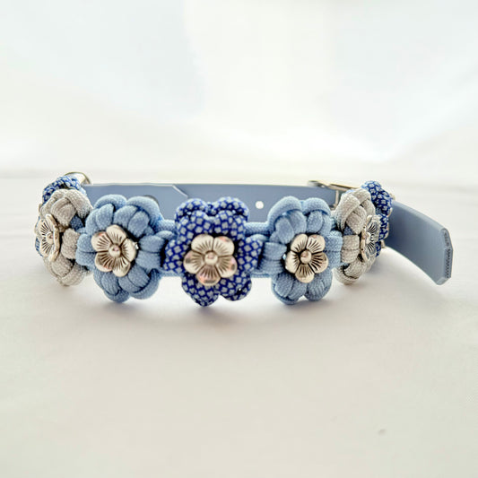 30cm - 35cm - Flower Knotted Dog Collar - Ready to Ship